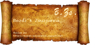 Bezák Zsuzsanna névjegykártya